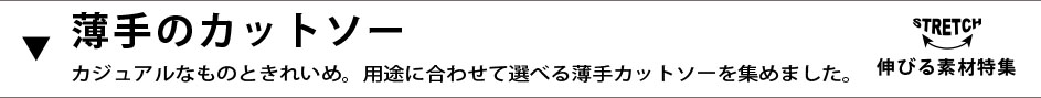 ストレッチ、伸びる素材特集、薄手のカットソー