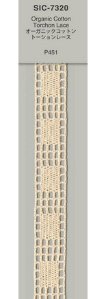 オーガニックコットントーションレース／15ミリ