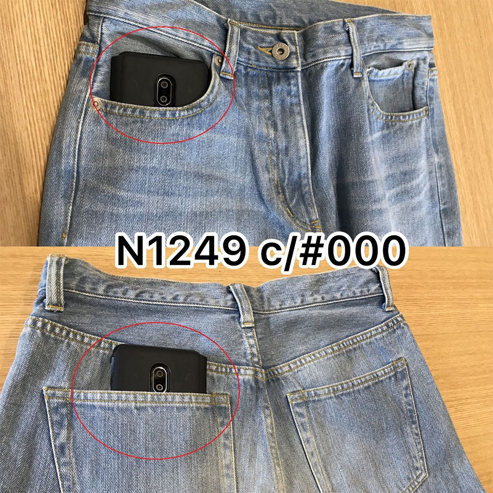 生地№N1249-C＃000-N1249 12オンスムラデニム